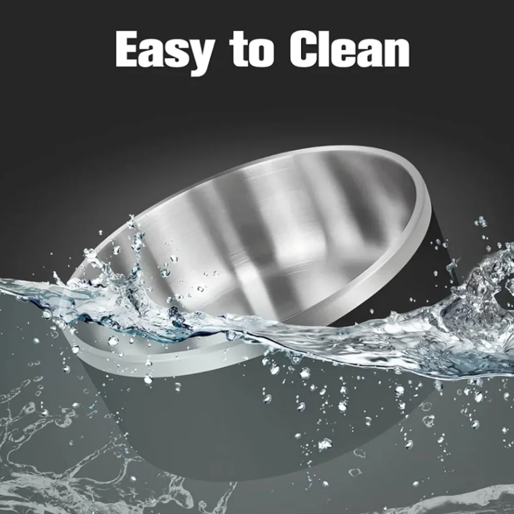 Stainless Steel Pet Bowls Non Slip Rubber Bottom Double Wall Insulated Rustproof